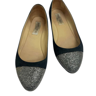 Jimmy Choo Womens  Size 36 Flats Blue / Silver 