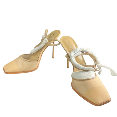 Alias Mae Womens mesh heels with pearl strap detail size 41 Heels Nude 