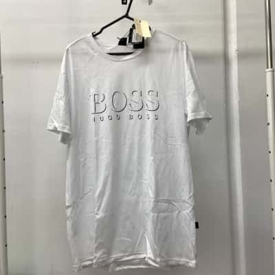 Hugo Boss Mens  Size XL Short Sleeve Shirt White 