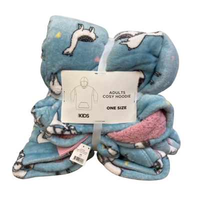 Cotton On Kids Adults Cosy Hoodie Size One Animal print / Blue 