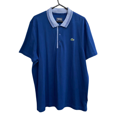 Lacoste Sports Mens Size L Ultra Dry Polo Shirt Navy Blue 