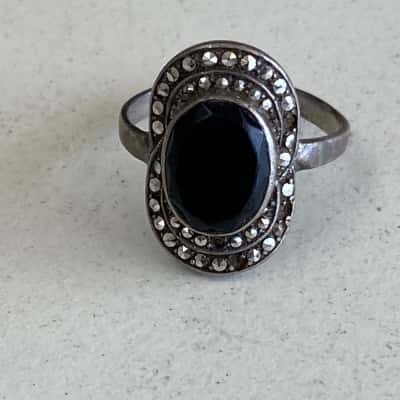 Vintage Art Deco Sterling Silver Ring 