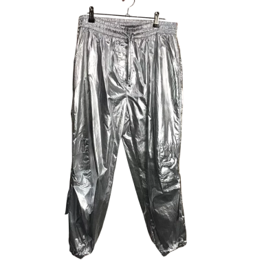 D-Luxe Basics Silver Tone Parachute Pants