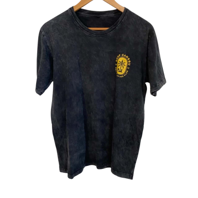 Bali Surfing Club Mens  Size L / XL Printed Shirt / Short Sleeve Shirt Black  / Orange 