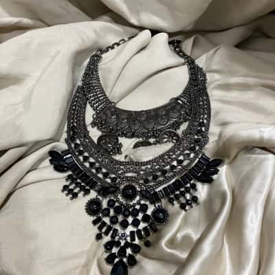 Costume Womens Choker Necklace Black  