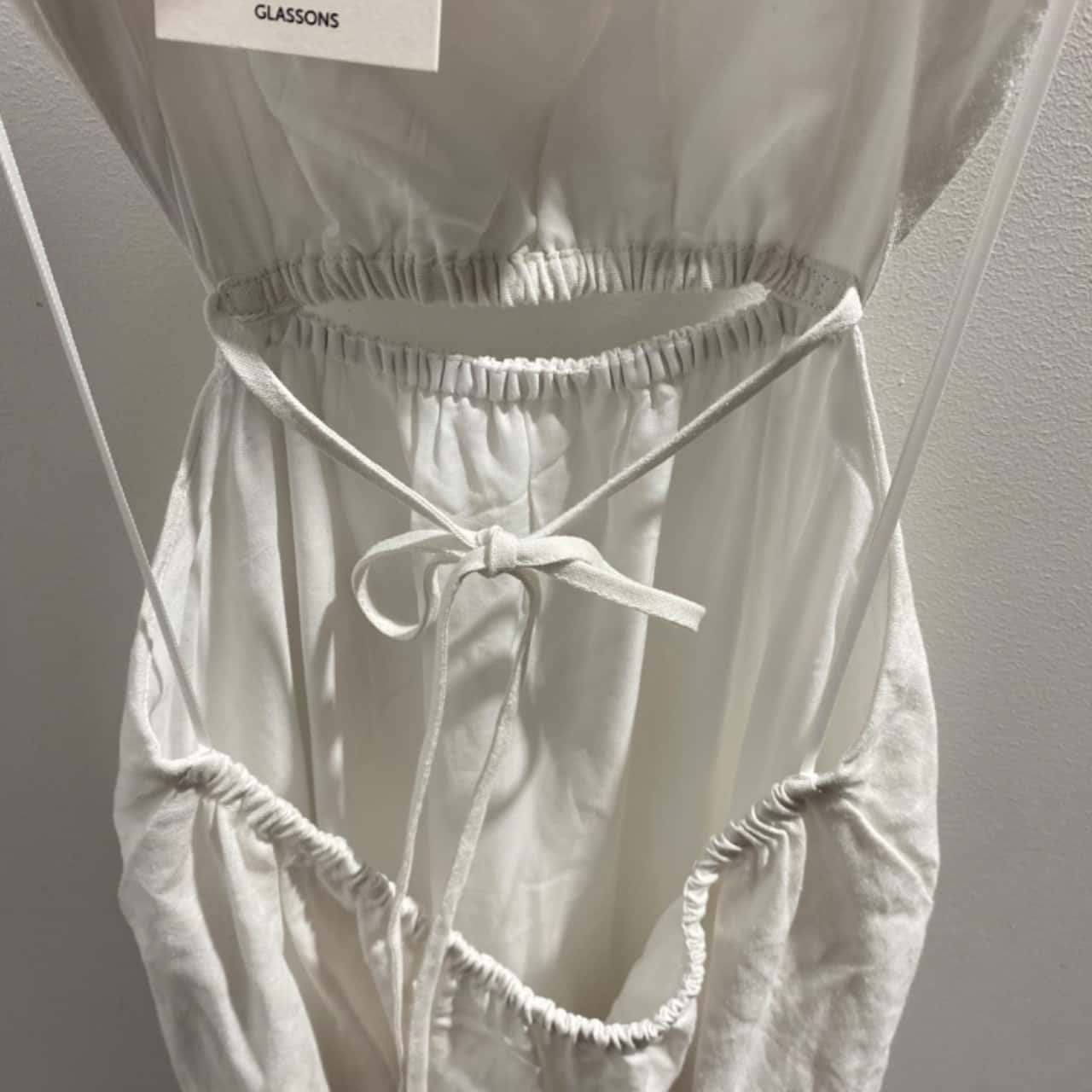 glassons white linen dress Estelle Button Down Linen Dress Gala