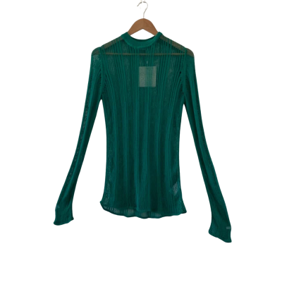 Camilla & Marc Eugeni Long Sleeve Lace Knit Top - Jade Green Size L/AU14 (**Brand New RRP $300**)