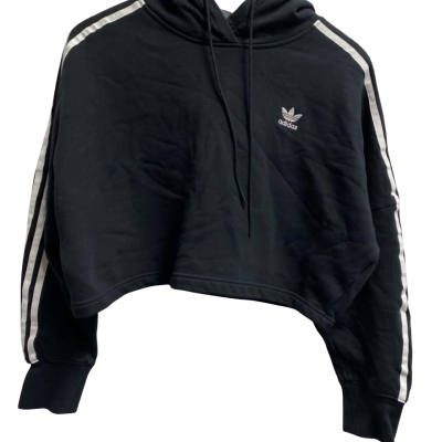 Adidas Womens  Size 8 Cropped Jumper with Hood, Black  