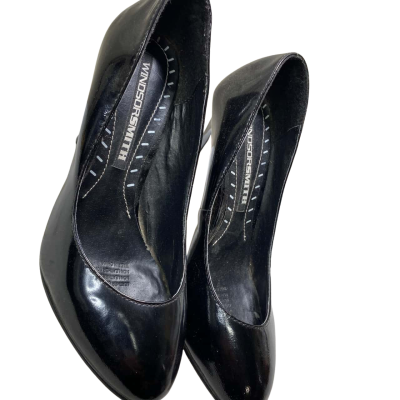 Windsor Smith Womens  Size 7.5 Black  a pair of Windsor Smith black patent leather high heels