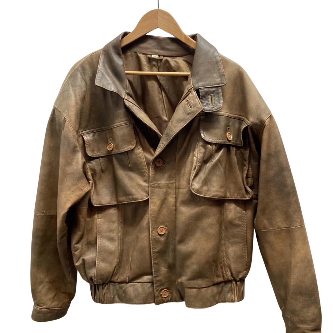 Echt Mens Brown Leather Jacket (s)