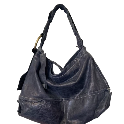 Nicoli Leather Womens Handbag Blue 