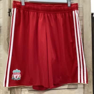 Adidas Mens Size L Red Liverpool Football Club Shorts