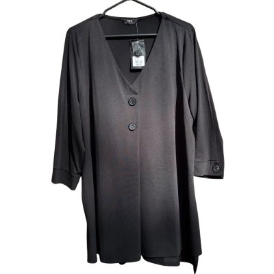 Sara Women's Black 3/4 Sleeve Top  Size 20 BNWT