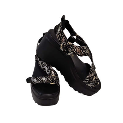Guess Women's Size 9 Black  / Silver Platform Sandals
