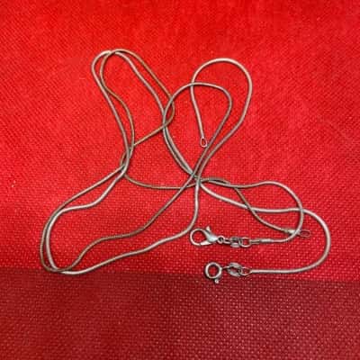2X Womens snake chain Necklace Silver 925 stamped 