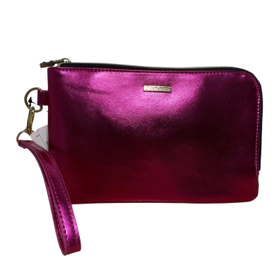Juicy Couture Hot Pink metallic charging cosmetic bag