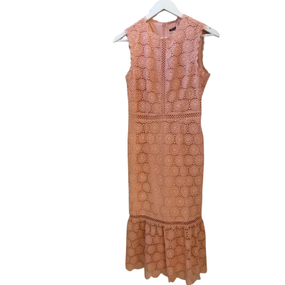 Tokito Womens  Size 10 Floral Dress Peach 