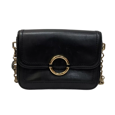 Oroton Womens Crossbody Leather Handbag Black  