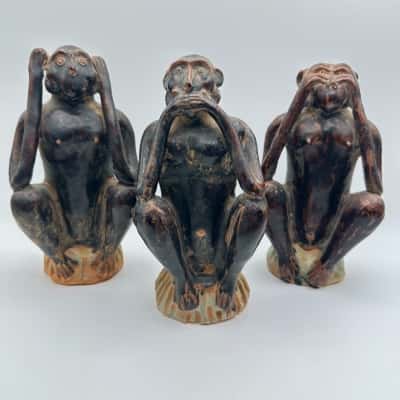 Three Wise Monkeys Figures