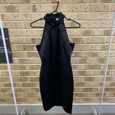 Calvin Klein Womens black bodycon dress Size 2 
