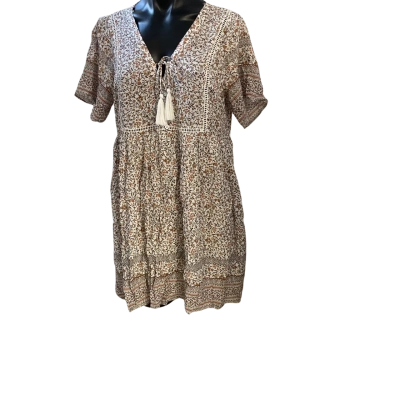 Esther&Co Womens Brown / Floral / Off White / Orange dress