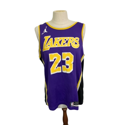 Jordan Mens  Size L Singlet  Black  / Purple / Yellow 