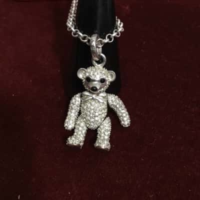 THOMAS SABO Womens Necklace / Pendant Silver & Crystal Teddy Bear