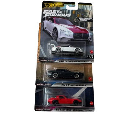 Fast & Furious Fate of the furious x 3 cars