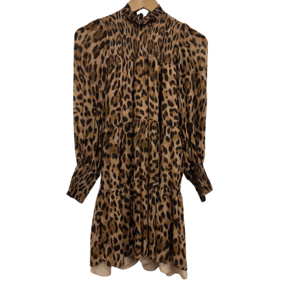 Witchery Womens  Size 6 Mini Dress Leopard  print / Black  / Brown 