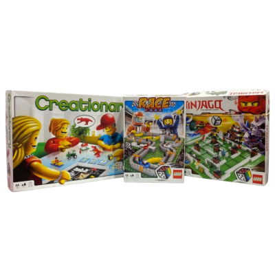 3x Lego Games (Creationary, race 3000, ninjago) (Please Read Description)