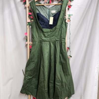 Womens Lindy Bop Green Dress Size 12