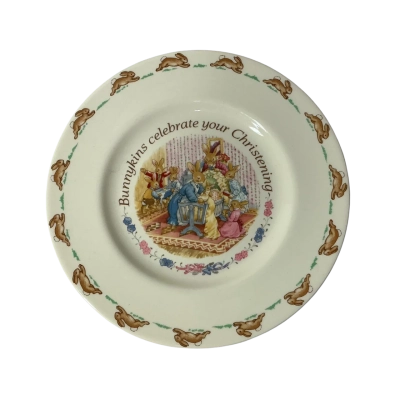 Royal Doulton Bunnykins Celebrate your Christening Plate