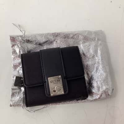 NEW- Guess Womens Black  / Silver wallet