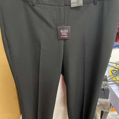 Jacqui-E Womens  Size 16 Straight Leg Pants Black  