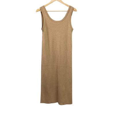Assembly Label Womens  Size 10 Tank Rib-Knit Dress Brown 