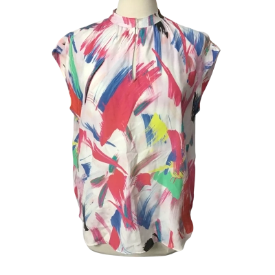 Country Road 100% Silk Multicoloured Sleeveless Top