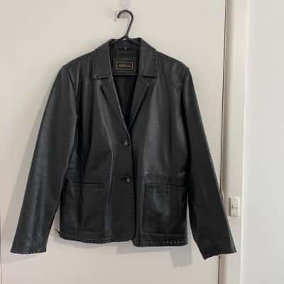 Siricco Womens  Size S-M Leather Jacket Black  