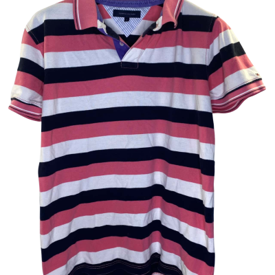 Tommy Hilfiger Mens T-shirt Size L Black  / Pink  / White 