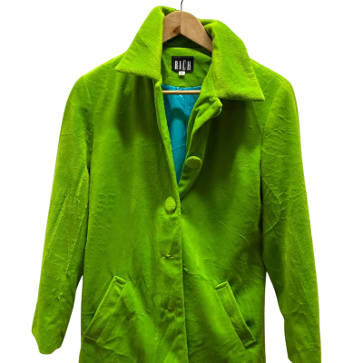 Rich Womens Size 8  Fluro Green Coat