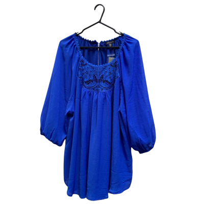 Autograph Womens lace trim top Size 22 Sapphire 