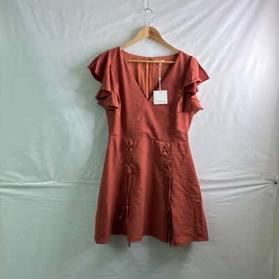 Tussah Womens Size 12 Mini Dress Burnt Orange BNWT