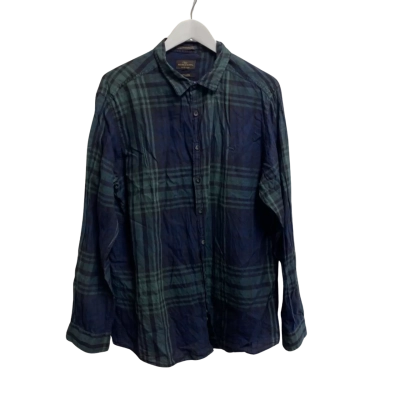 Rodd & Gunn Mens Size XL Business Shirt Blue / Checked / Green 