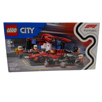 Lego City F1 Pit Stop With Crew And Car - Set 60443