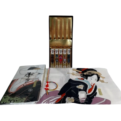 Japanese Fabric Panels x 2.