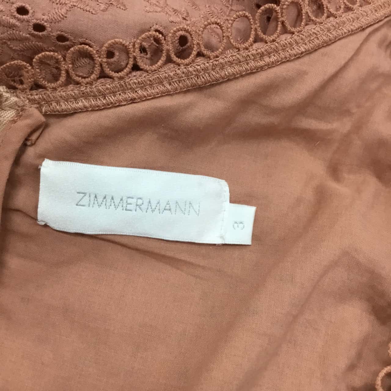 Zimmermann Womens Size 3 Rust Brown Sleeveless Dress (s)