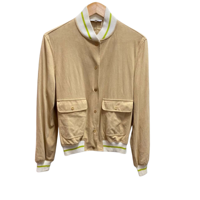 La Perla Womens  Size 46 Track Jacket Beige / White 