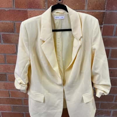 City Chic Womens  Size 14 Blazer Yellow 