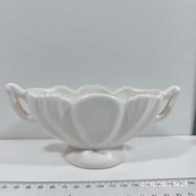 Vintage Mingay Creamy White Mantel Vase 