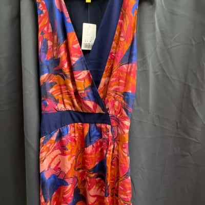 Anthropologie Womens  Size 10 Blue & Orange Dress
