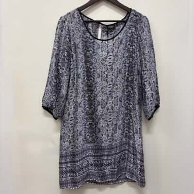 BNWT JeansWest Sadie Silk Print Shift Dress Size 14